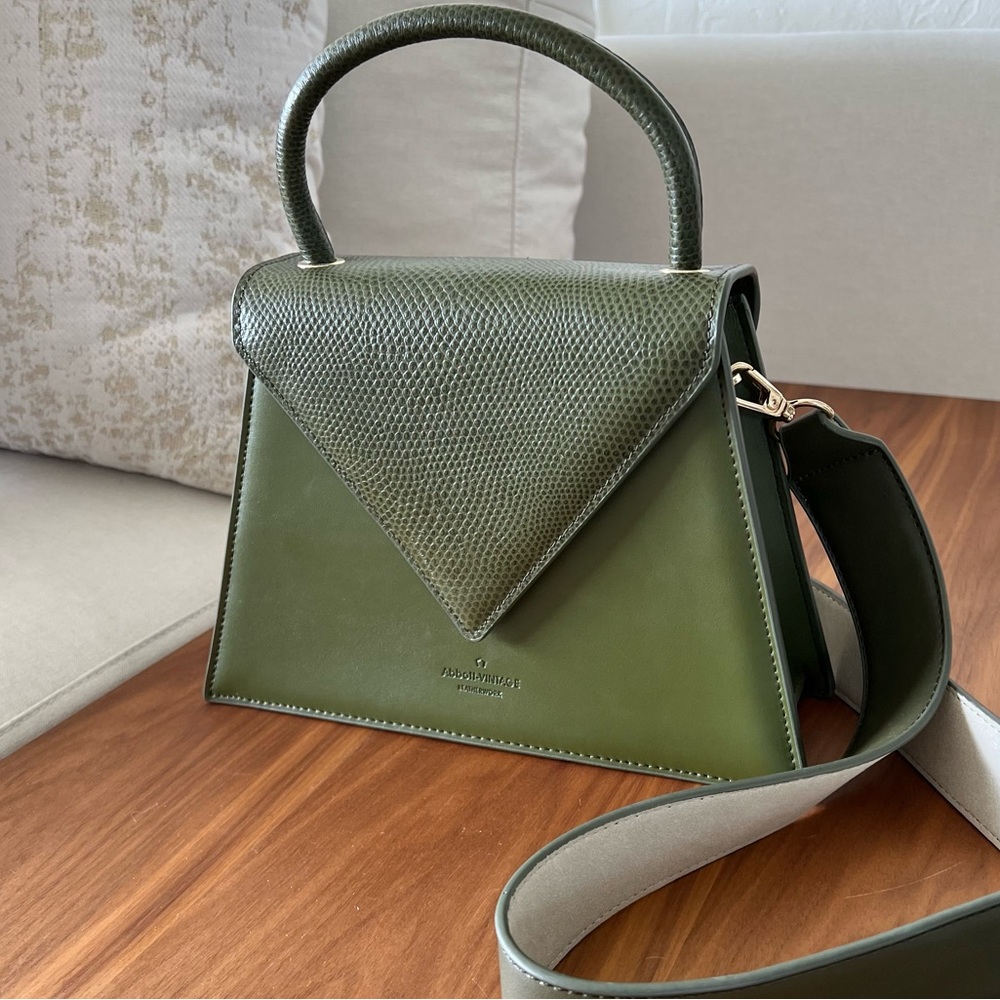 Abbott Vintage Olive Leather Crossbody/Handbag